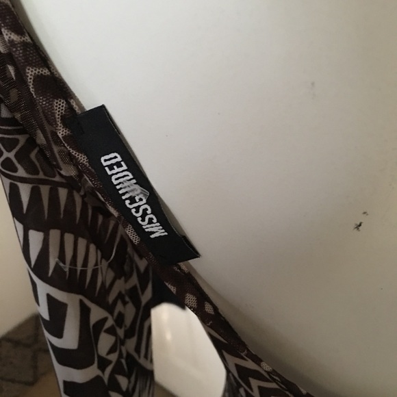 💜 MISSGUIDED FITTED LOW BACK MIDI PRINT DRESS💜 COVER UP - Picture 4 of 6